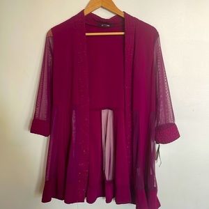 Purple summer cardigan, size 6 NWT